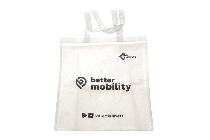 Сумка із спанбонду з логотипом BM Parts та Better Mobility BM group