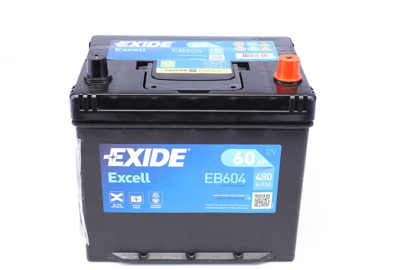 Аккумуляторная батарея 60Ah/480A (230x173x222/+R/B01) Excell Азия EXIDE