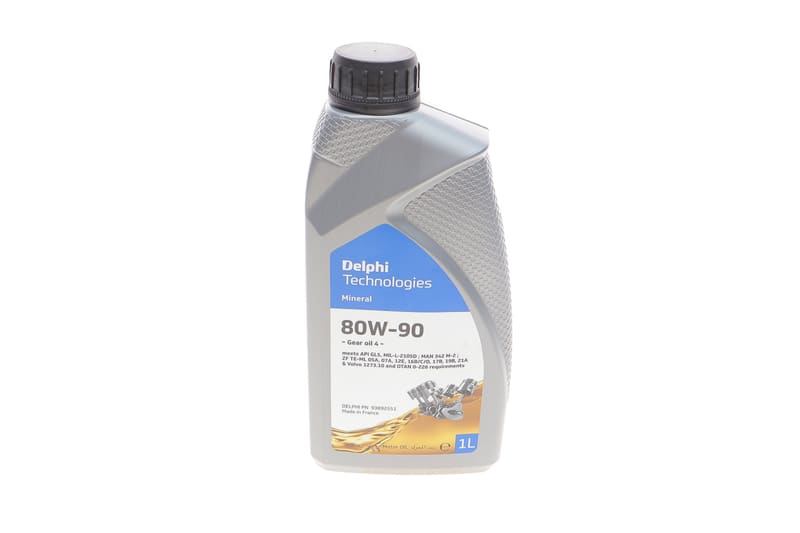 Масло трансмиссионное 80W90 Delphi Gear Oil 4 (1L) (GL5/MIL-L-2105D/MAN 342 M-2/Volvo 1273.10) DELPHI
