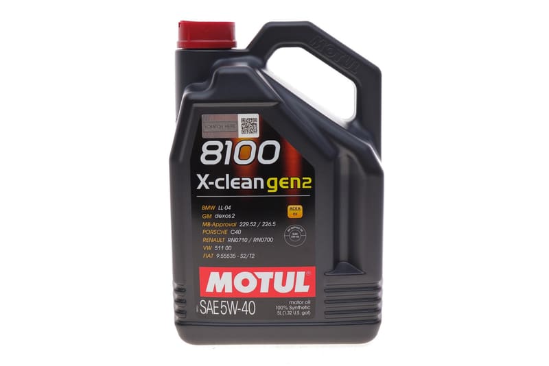 Олива 5W40 X-clean 8100 gen2 (5L) (BMW LL-04/MB 229.52/MB 226.5/RN0710/RN0700) 109762 MOTUL