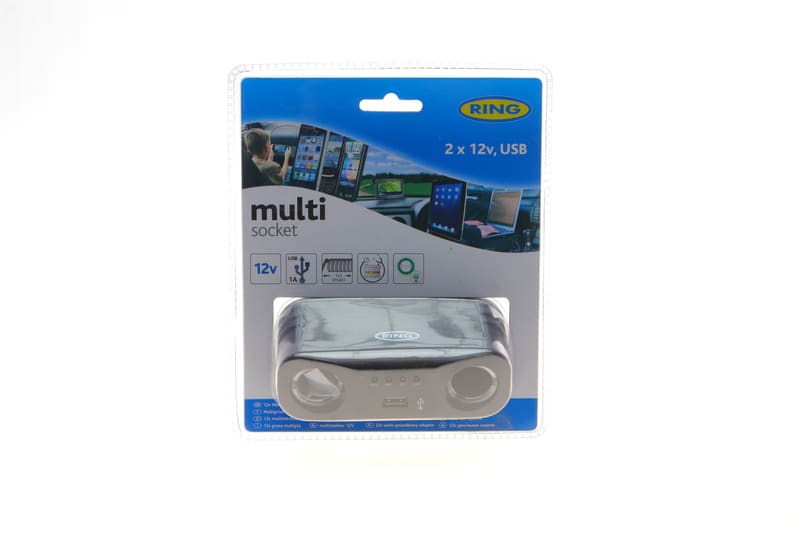 Розгалужувач прикурювача (індикатор батареї) (2x12/1xUSB) RING