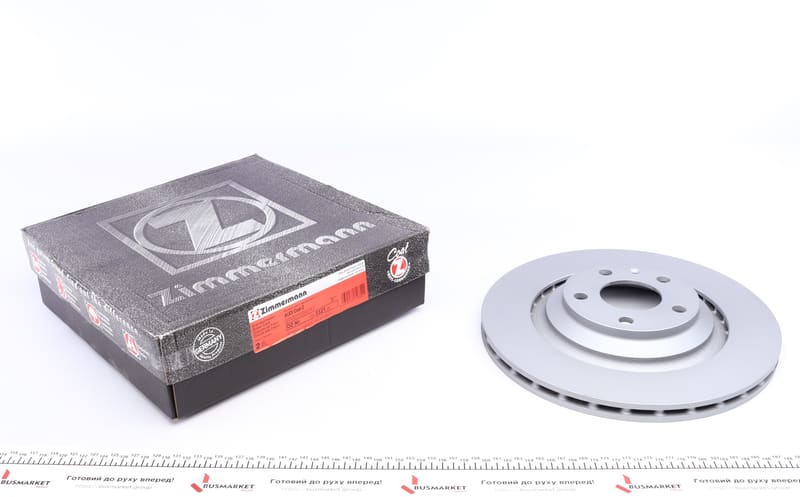 Диск тормозной (задний) Audi A6 04-11 (330х22) (с покрытием) (вентилируемый) ZIMMERMANN