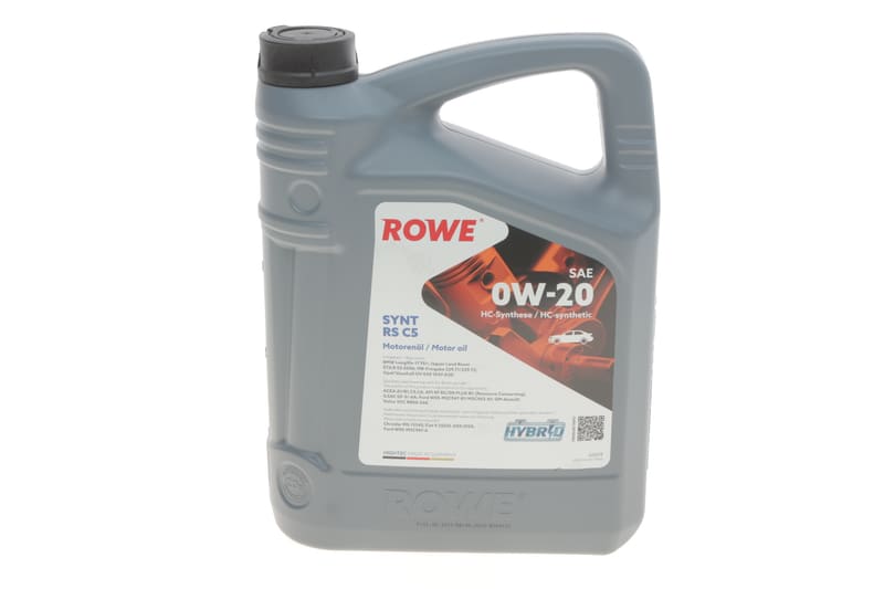 Масло 0W20 HIGHTEC SYNT RS C5 (4L) (MB 229.72/BMW LL-17 FE+/Ford WSS-M2C947-A/B1) ROWE