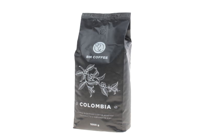 Кава смажена в зернах Colombia (1кг) BM COFFEE