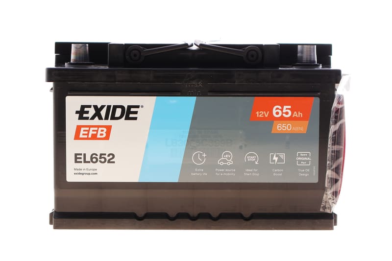 Акумуляторна батарея 65Ah/650A (278x175x175/+R/B13) (Start-Stop EFB) (Виконання відбортовки B13) EXIDE